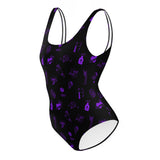 Purple Tattoo Doodle One-Piece Swimsuit