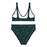 Teal Floral Two Piece Bikini