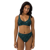 Teal Floral Two Piece Bikini