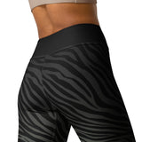 Graue und lila Ombre-Zebra-Yoga-Leggings in voller Länge
