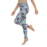 Floral Bats Full Length Yoga Leggings