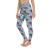 Floral Bats Full Length Yoga Leggings