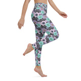 Floral Bats Full Length Yoga Leggings