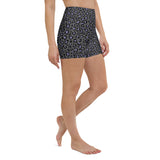 Lilac Grey Leopard High Waisted Yoga Shorts