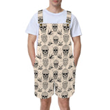 Tattoo Flash Unisex Shortalls β Beige Skull & Swallow Edition
