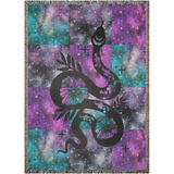 Celestial Snake Woven Blanket – Galaxy Patchwork Throw