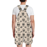 Tattoo Flash Unisex Shortalls β Beige Skull & Swallow Edition