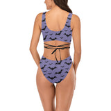 Lilac Bats Crossover Bikini Swimsuit