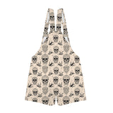 Tattoo Flash Unisex Shortalls β Beige Skull & Swallow Edition