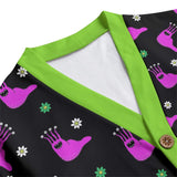 Alien Slug Print Cardigan Unisex