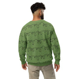 Toxic Cozy Knitted Cardigan – Green & Black Unisex Slime Knit