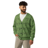 Toxic Cozy Knitted Cardigan – Green & Black Unisex Slime Knit