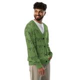 Toxic Cozy Knitted Cardigan – Green & Black Unisex Slime Knit