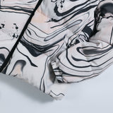 Spooky Celestial Witchy Goth Moth Winter gepolsterter Daunenmantel Wasserdicht Unisex XS bis 6XL