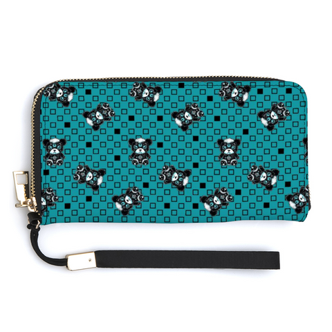 Turquoise Punk Teddy Purse Wallet