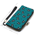 Turquoise Punk Teddy Purse Wallet