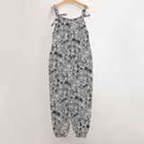 Animal Skeleton Spooky Print Ladies Dungarees Overalls Gothic