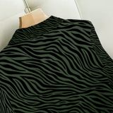 Unisex Green Zebra Print Long Sleeved Shirt