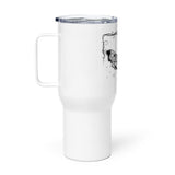 Moth Print Travel mug with a handle