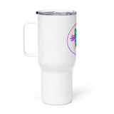 Alternawear Oval Cat Tattoo Travel mug with a handle