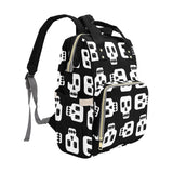 Block Skull Black & White Baby Nappy Changing Bag