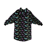 Pastel Bat Print Blanket Hoodie Adults & Kids Sizes