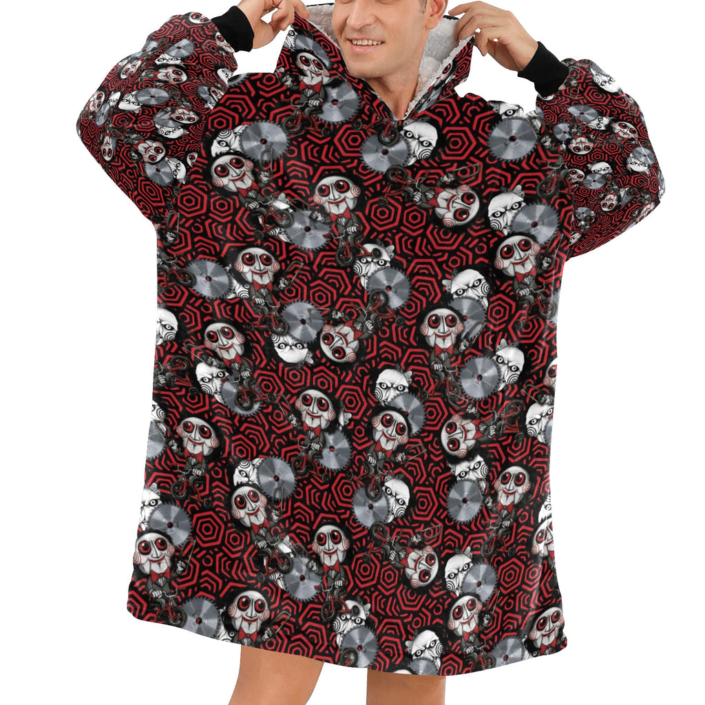 Limited Edition Horror Jigsaw Print Blanket Hoodie Adults & Kids Sizes