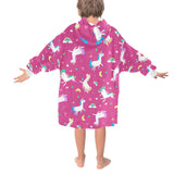 Pink Unicorn Blanket Hoodie Adults & Kids Sizes