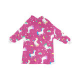Pink Unicorn Blanket Hoodie Adults & Kids Sizes