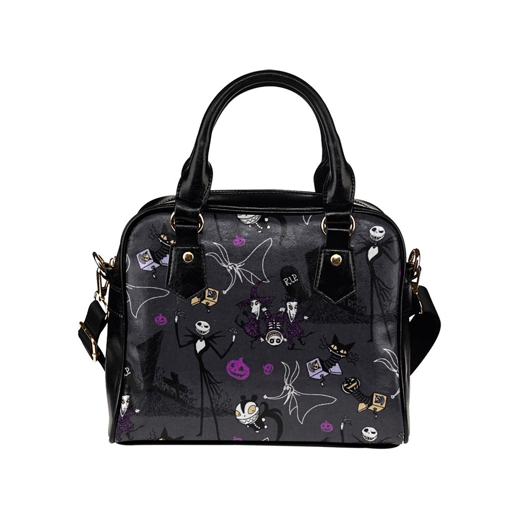 Purple & Grey Nightmare before Christmas Ladies Shoulder Bag