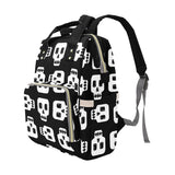 Block Skull Black & White Baby Nappy Changing Bag