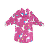 Pink Unicorn Blanket Hoodie Adults & Kids Sizes