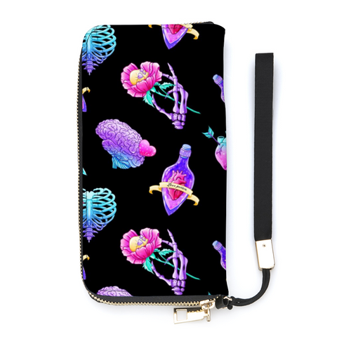Black Spooky Love Potion Ribcage Wallet