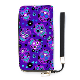 Purple Sugar Skulls Print Wallet