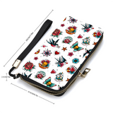 White Retro Tattoo Wallet