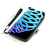 Spooky Ribcage Print Wallet