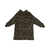 Brown Leopard Animal Print Blanket Hoodie Adults & Kids Sizes