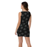 Black Roses Sleeveless Ladies Stretch Dress