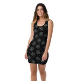 Black Roses Sleeveless Ladies Stretch Dress