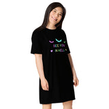 Ladies 'See you in hell' black T-shirt dress