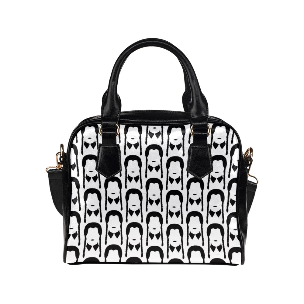 Wednesday Black & White Spooky Ladies Shoulder Bag