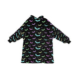 Pastel Bat Print Blanket Hoodie Adults & Kids Sizes