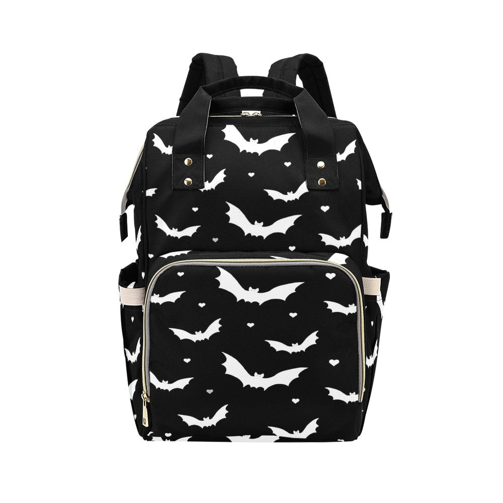 Black & White Bats Baby Nappy Changing Bag
