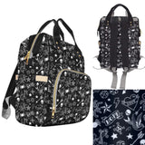 Schwarz-weiße Tattoo-Wickeltasche für Babys