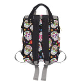 Black Sugar Skull Baby Nappy Changing Bag