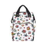 Weiße Retro-Tattoo-Wickeltasche