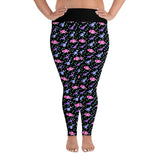 Tattoo-Dinosaurier-Druck-Damen-Leggings in Übergröße