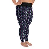 Gotische Meerjungfrau-Allover-Print-Damen-Leggings in Übergröße