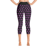 Yoga Capri Pink und Schwarz Oktopus Leggings