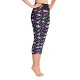 Dinosaur Print Ladies Yoga Capri Leggings
